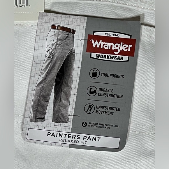 NWT Wrangler workwear Painters pants Relaxed Fit Men's Size 44X32 - Picture 11 of 14